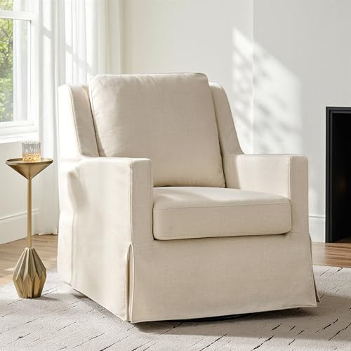 HULALA HOME Swivel Rocker Chair, Farmhouse Swivel Rocking Accent Chair with Washable Slipcover, F... | Amazon (US)