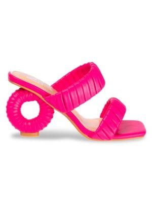 Ash Circular Heel Pleated Sandals | Saks Fifth Avenue OFF 5TH (Pmt risk)