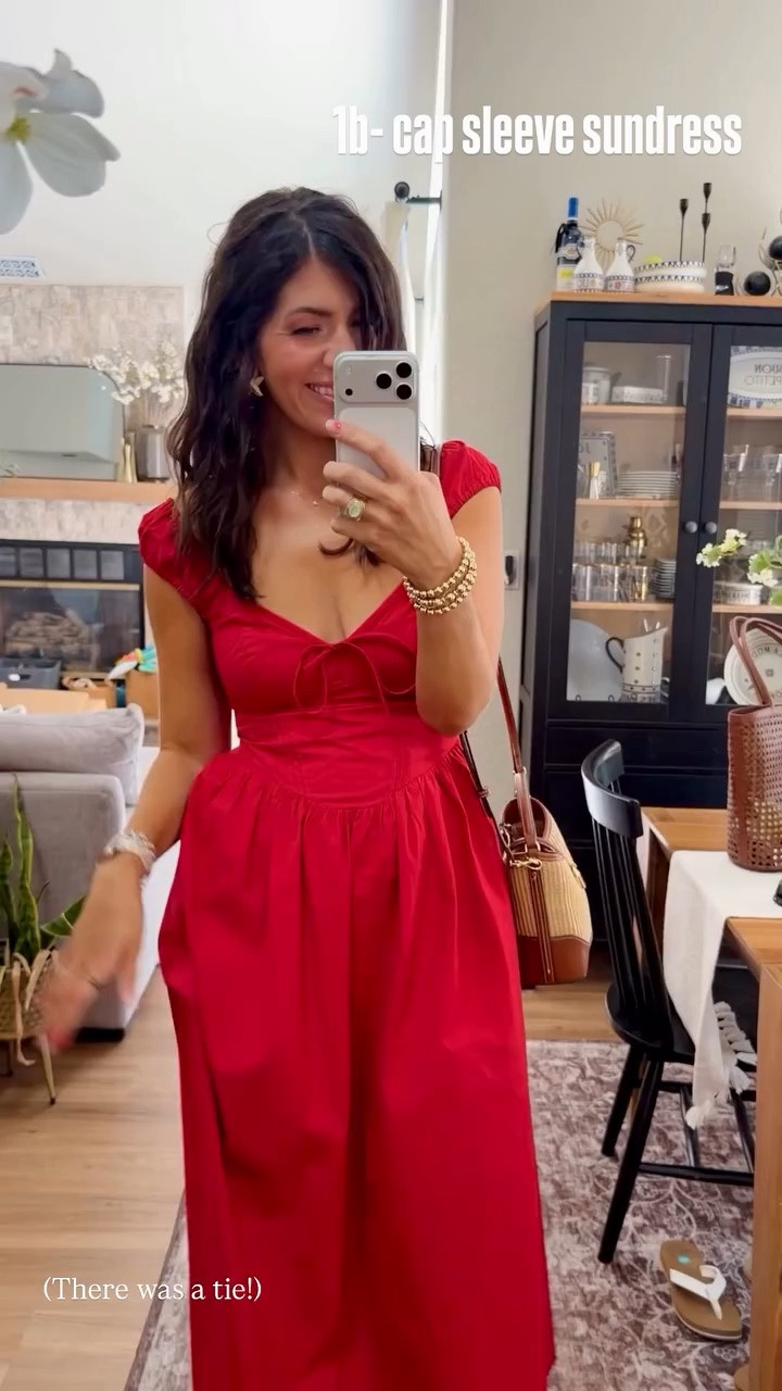 1b- cap sleeve sundress (There was a tie!)