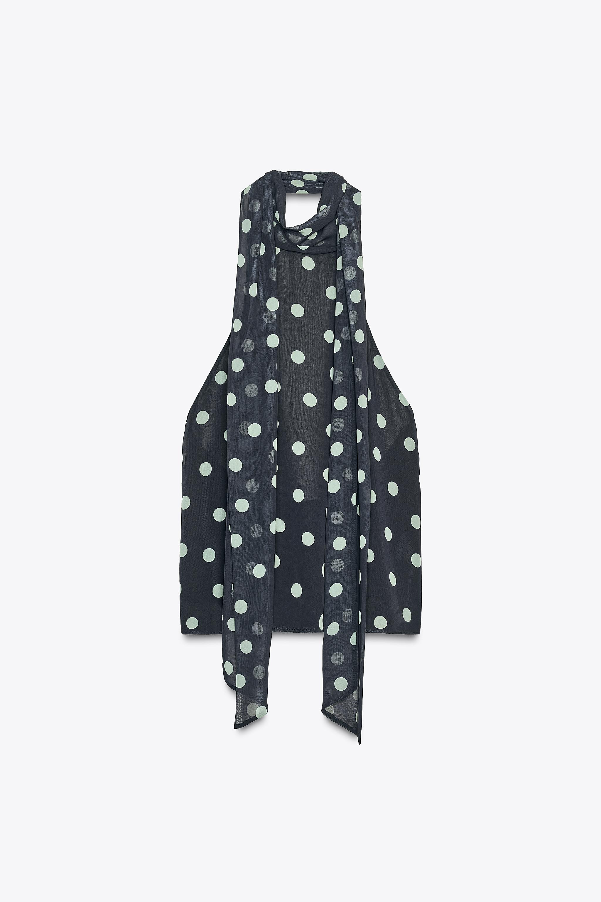 POLKA DOT HALTER TOP | Zara US