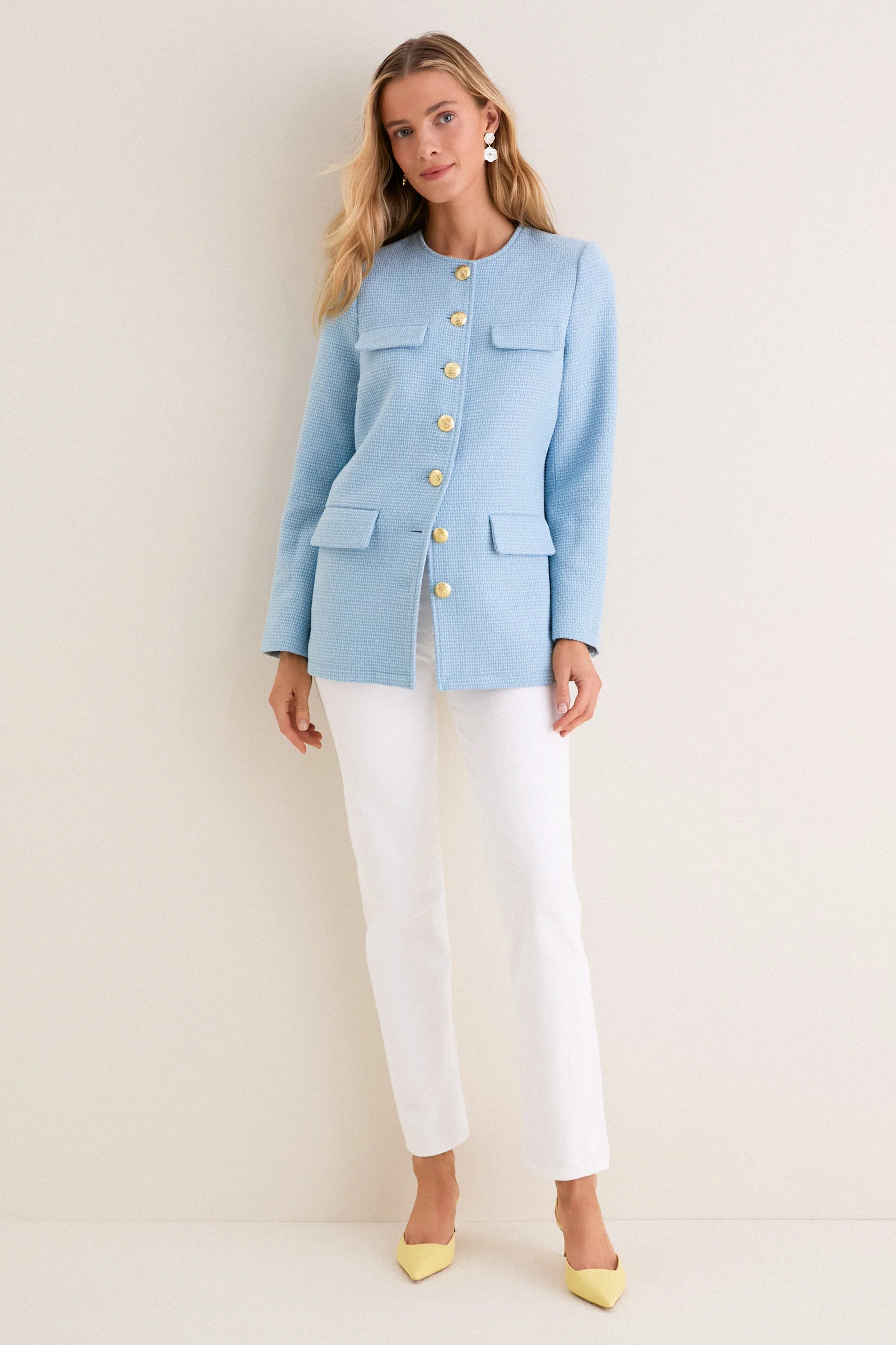 Light Blue Tweed Jennings Jacket | Tuckernuck (US)