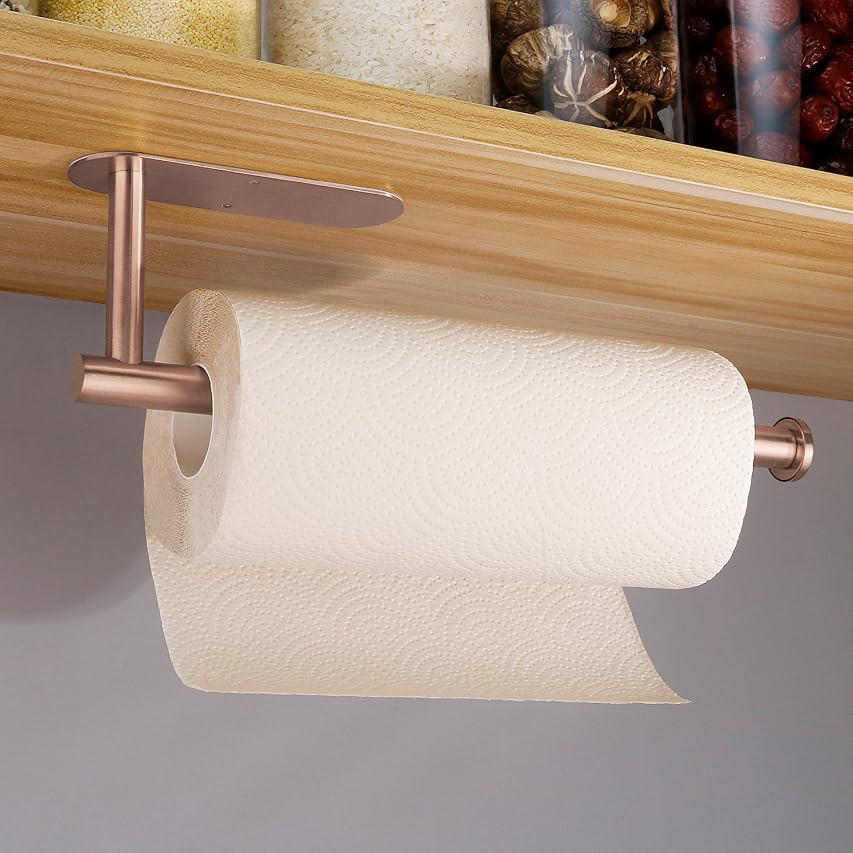 Paper Towel Holder Under Cabinet, Adhesive Paper Towel Holders Wall Mount, SUS 304 Stainless Steel S | Amazon (US)