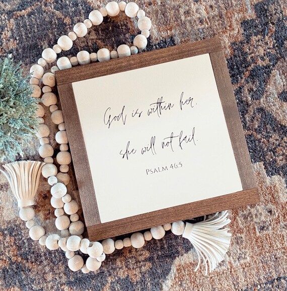 God is within her, she will not fail.  Psalm 46:5 | Etsy (US)