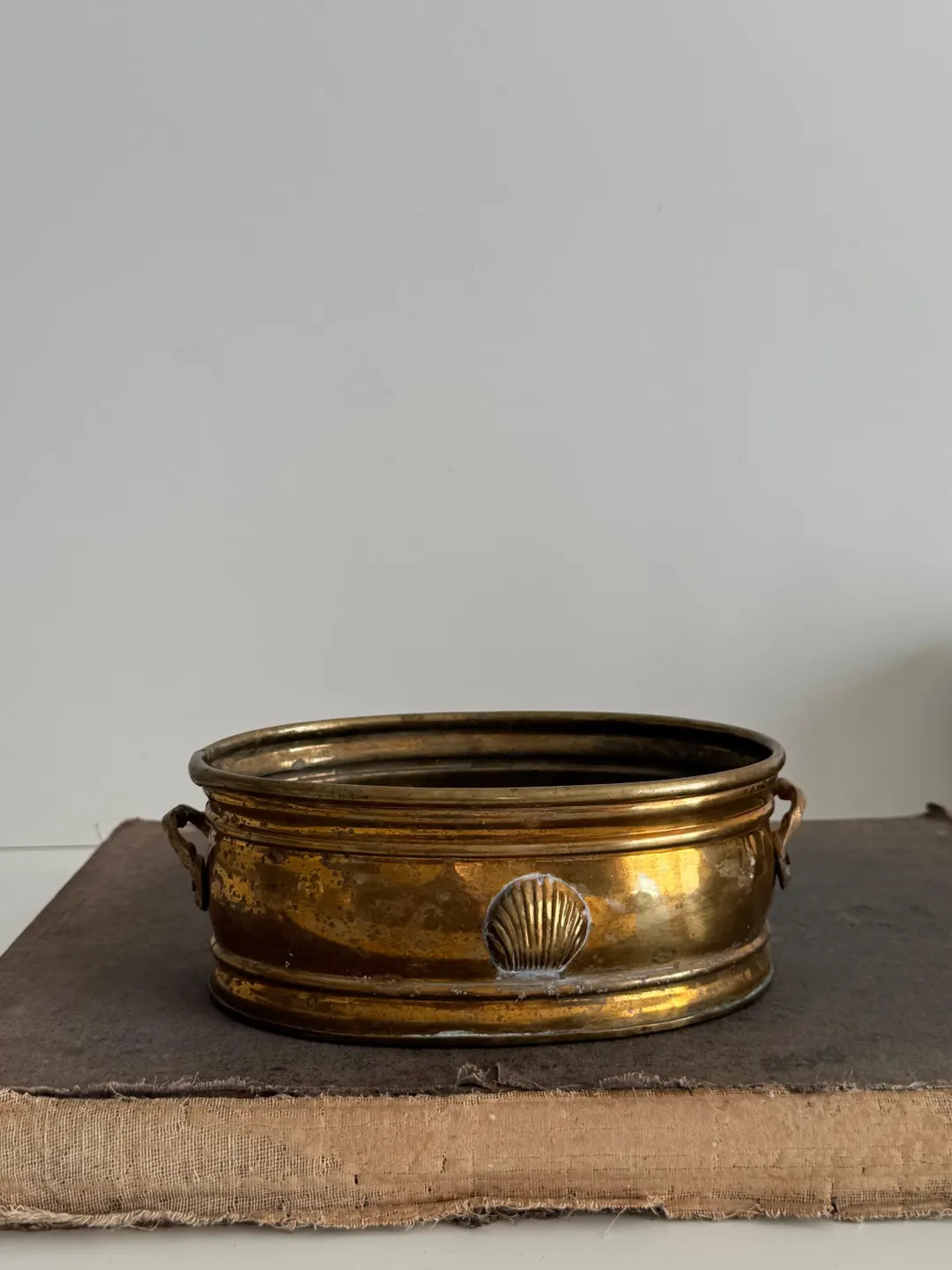 Vintage Brass Planter With A Seashell Design, Vintage Coastal, Vintage Beach House, Vintage Home ... | Etsy (US)