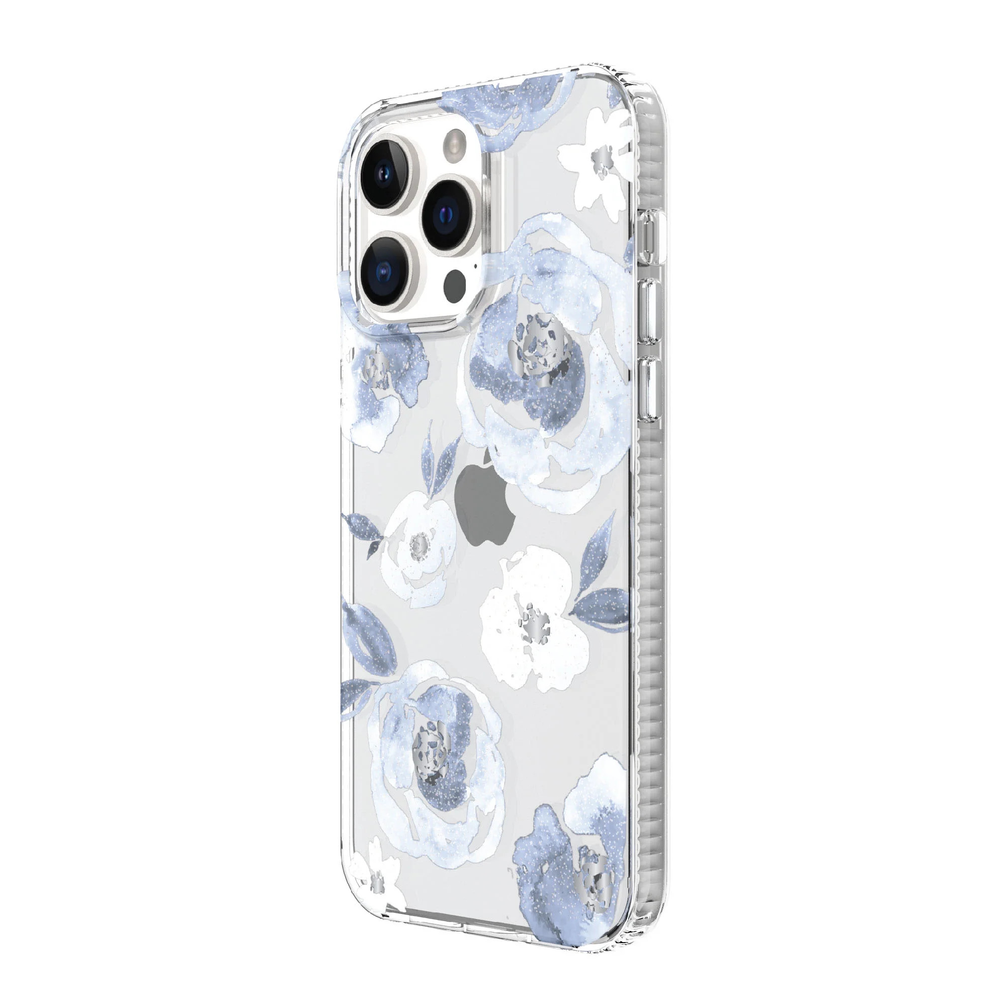 onn. Blue Floral with Glitter Phone Case for iPhone 14 Pro Max | Walmart (US)