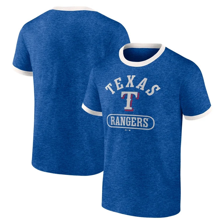 TEXAS RANGERS Mens Primry Color Cotton Ringer Short Sleeve Tee | Walmart (US)