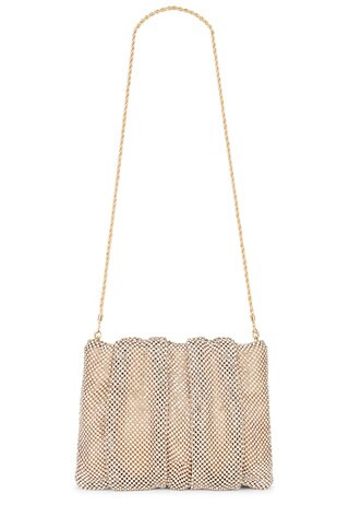 Loeffler Randall Crystal Gathered Flat Clutch in Gold from Revolve.com | Revolve Clothing (Global)