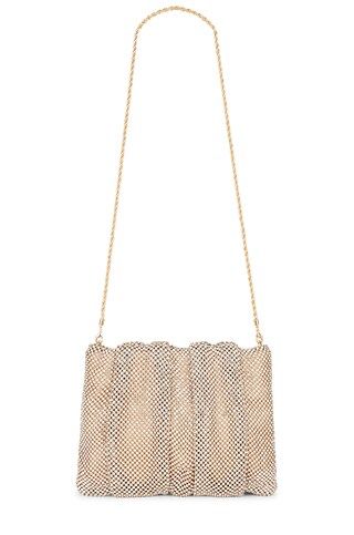 Loeffler Randall Crystal Gathered Flat Clutch in Gold from Revolve.com | Revolve Clothing (Global)
