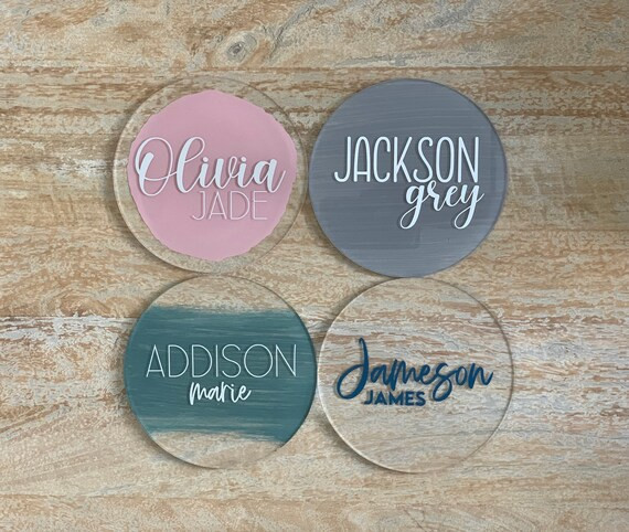 Acrylic Baby Name Announcement Signs - Etsy | Etsy (US)