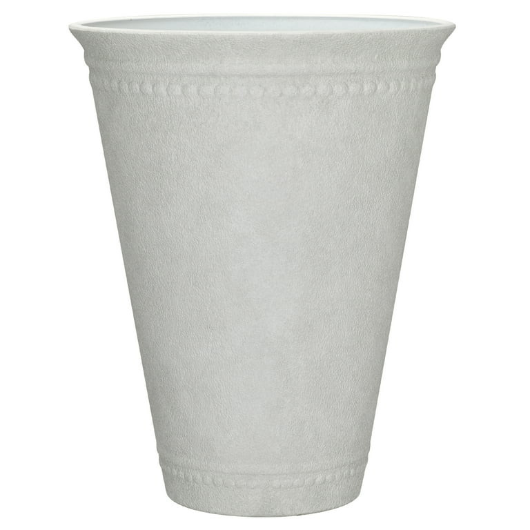 My Texas House Asti Tall White Planter - 16.1'' D x 20.1'' H, 100% Recycled Resin | Walmart (US)