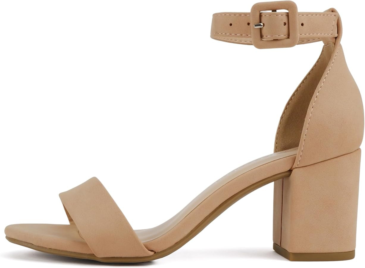 CITYCLASSIFIED “W-Hallie” ~ Women Round Toe Closed Back Counter Low Heel Dress Sandal with Ad... | Amazon (US)