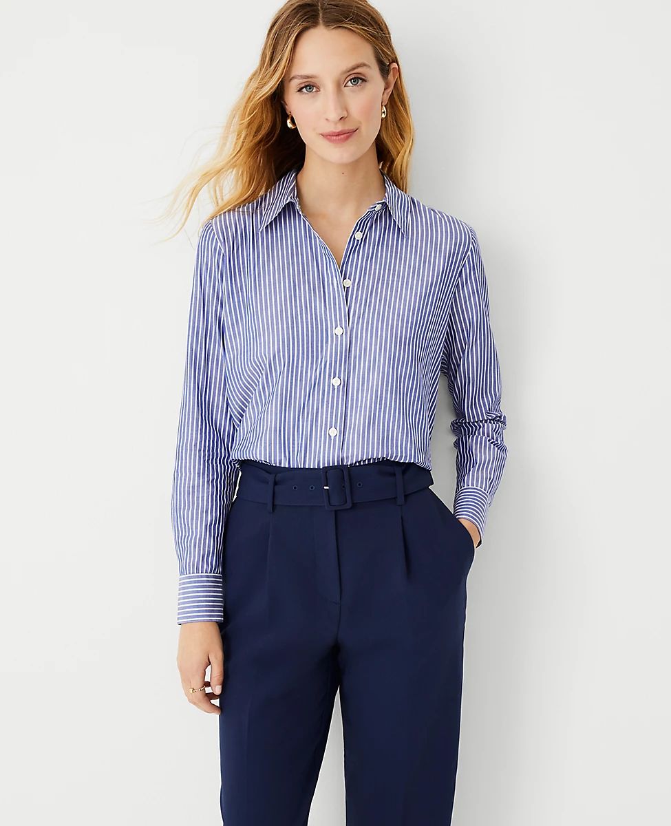 Striped Relaxed Perfect Shirt | Ann Taylor (US)