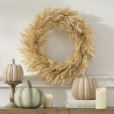 Winfield Wheat Wreath | Grandin Road