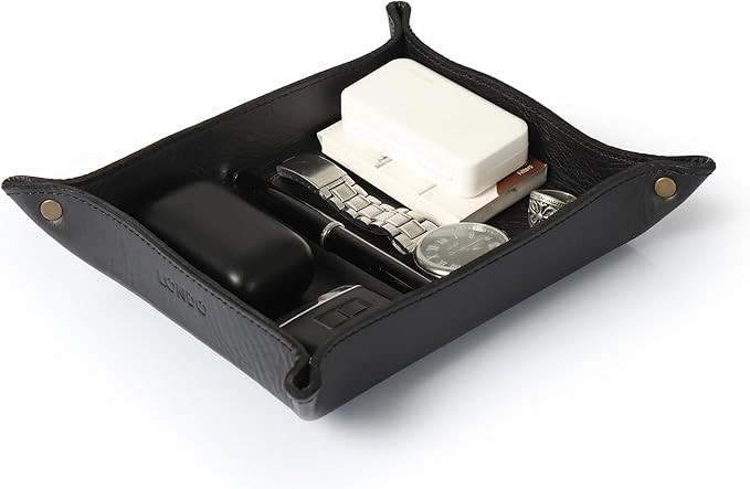 Genuine Leather Tray Organizer - Practical Lightweight Water Resistant Computer Table Desk Storag... | Amazon (US)
