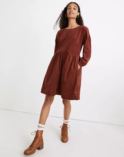 Corduroy Relaxed Mini Dress | Madewell