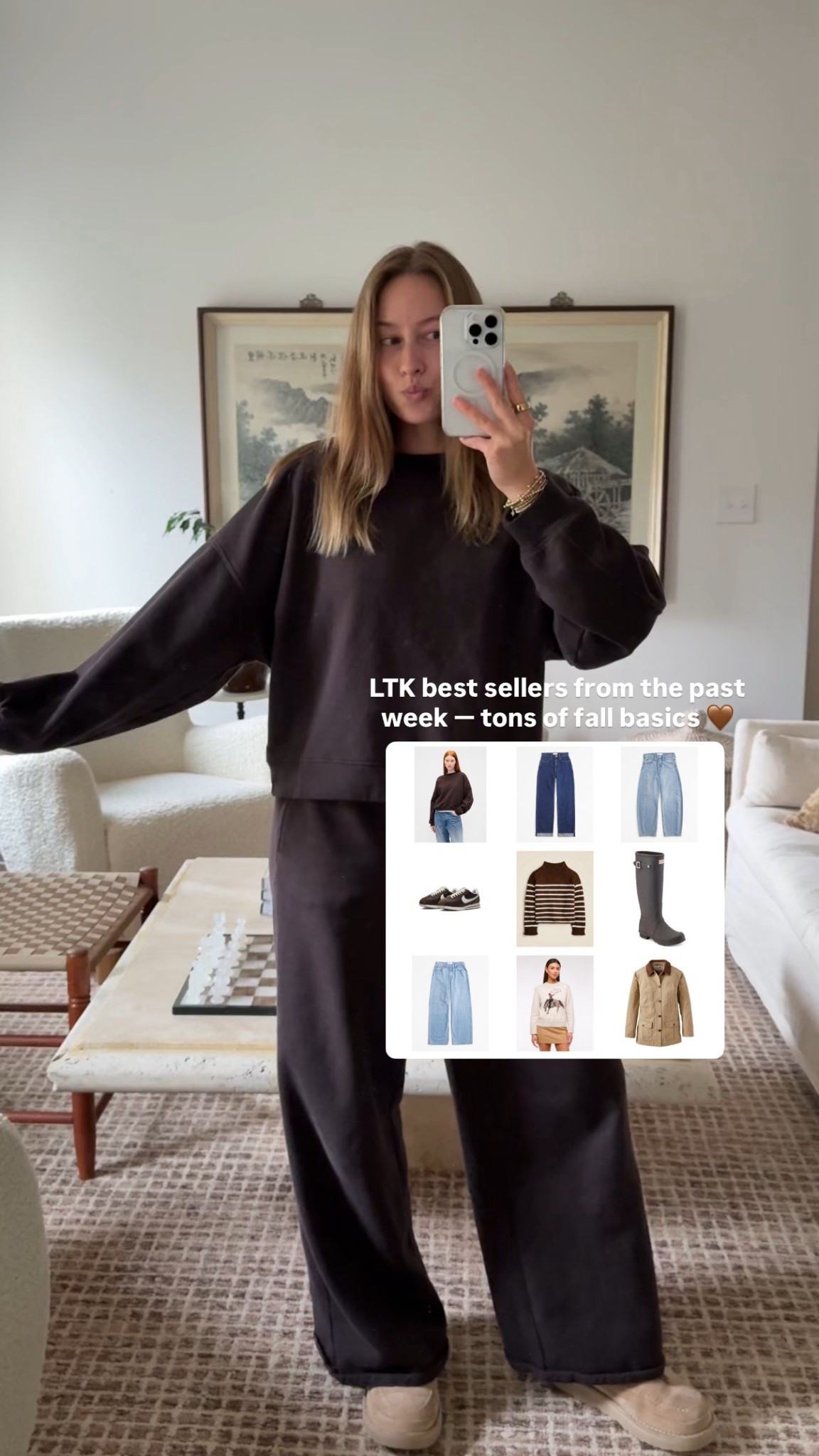 10/2/25 Fall closet MVPs 🍂
Rounding up my bestsellers from the past week — all pieces I’ve been reaching for nonstop this season. From cozy Gap sweatsets and staple Abercrombie denim, to fall favorites like my Nike Cortez sneakers, Hunter rain boots, and L.L.Bean barn coat. All wardrobe staples that make fall dressing effortless. 🍁✨

#LTKStyleTip #LTKSeasonal #LTKFindsUnder100