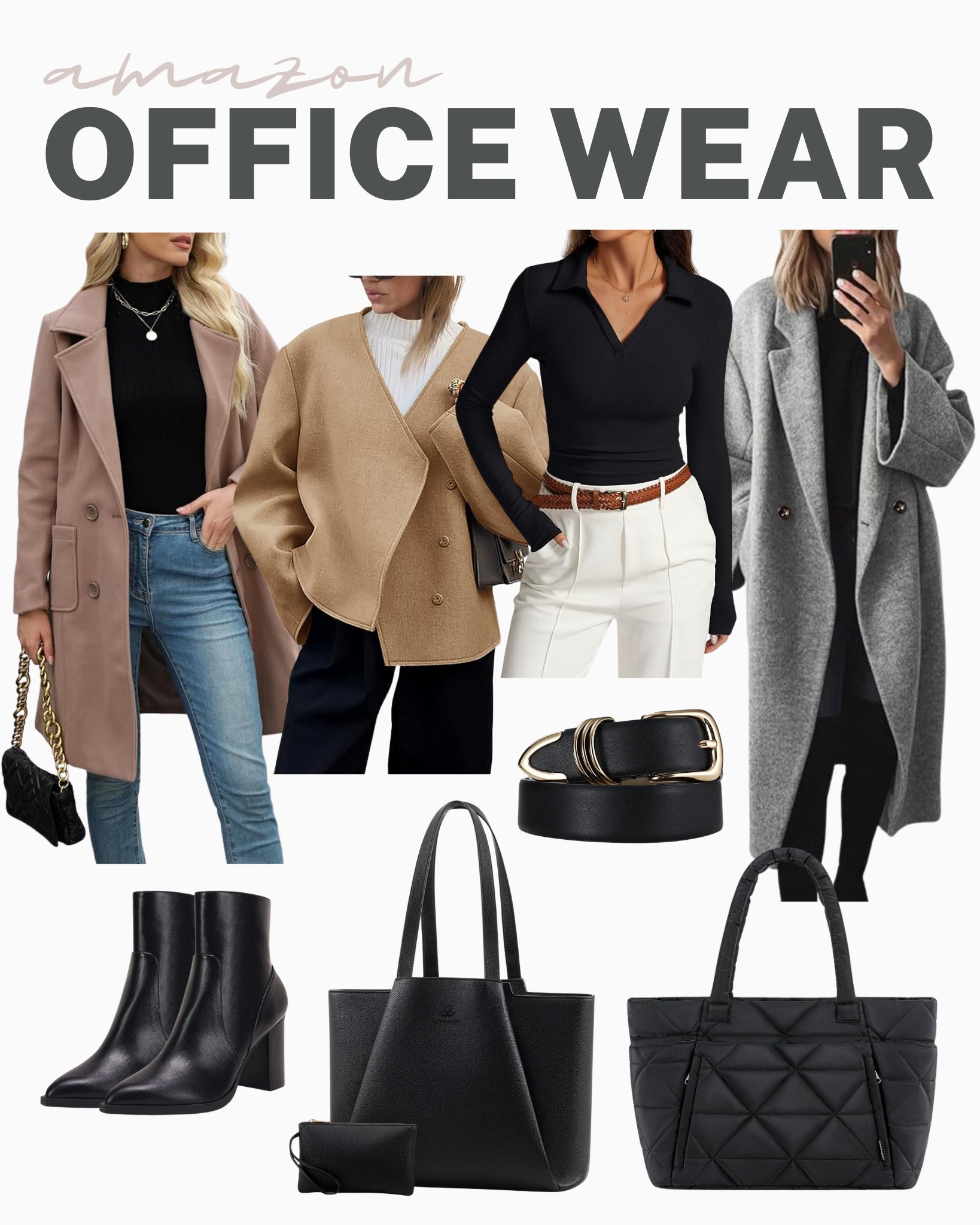 Refresh your office wardrobe with some affordable new pieces!

office wardrobe, affordable pieces, workwear essentials, stylish office outfits, timeless style, classic looks, seasonal staples, comfortable and trendy, chic office style, wardrobe refresh, versatile pieces, amazon fashion

#LTKStyleTip #LTKWorkwear #LTKSeasonal