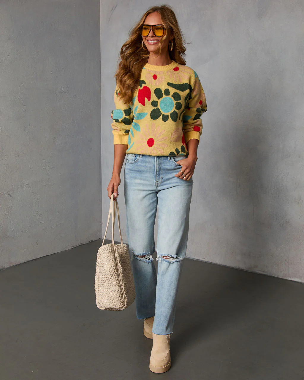 Norine Abstract Printed Sweater | VICI