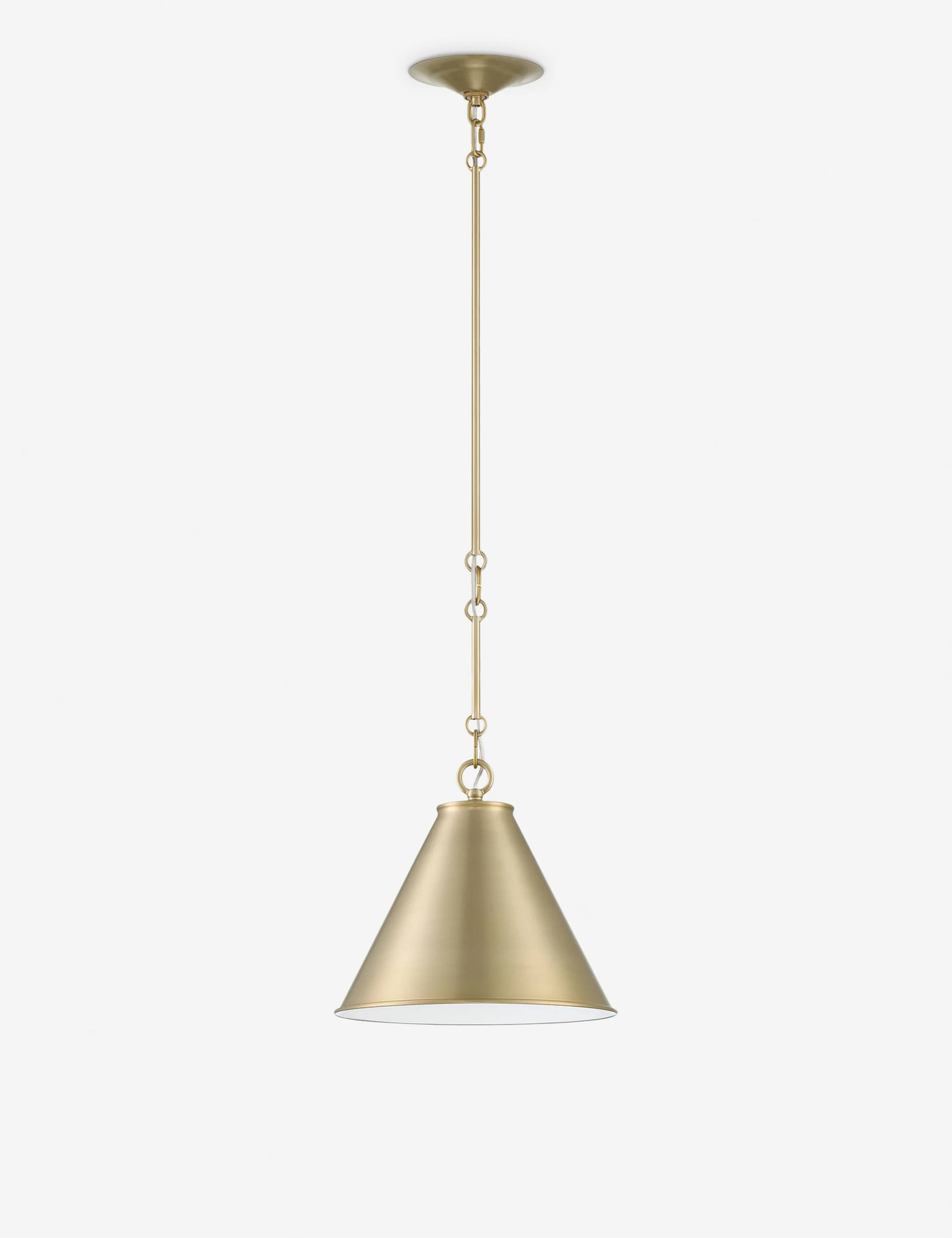 Cannon Pendant Light, Antique Brass, 11"Dia | Lulu and Georgia 