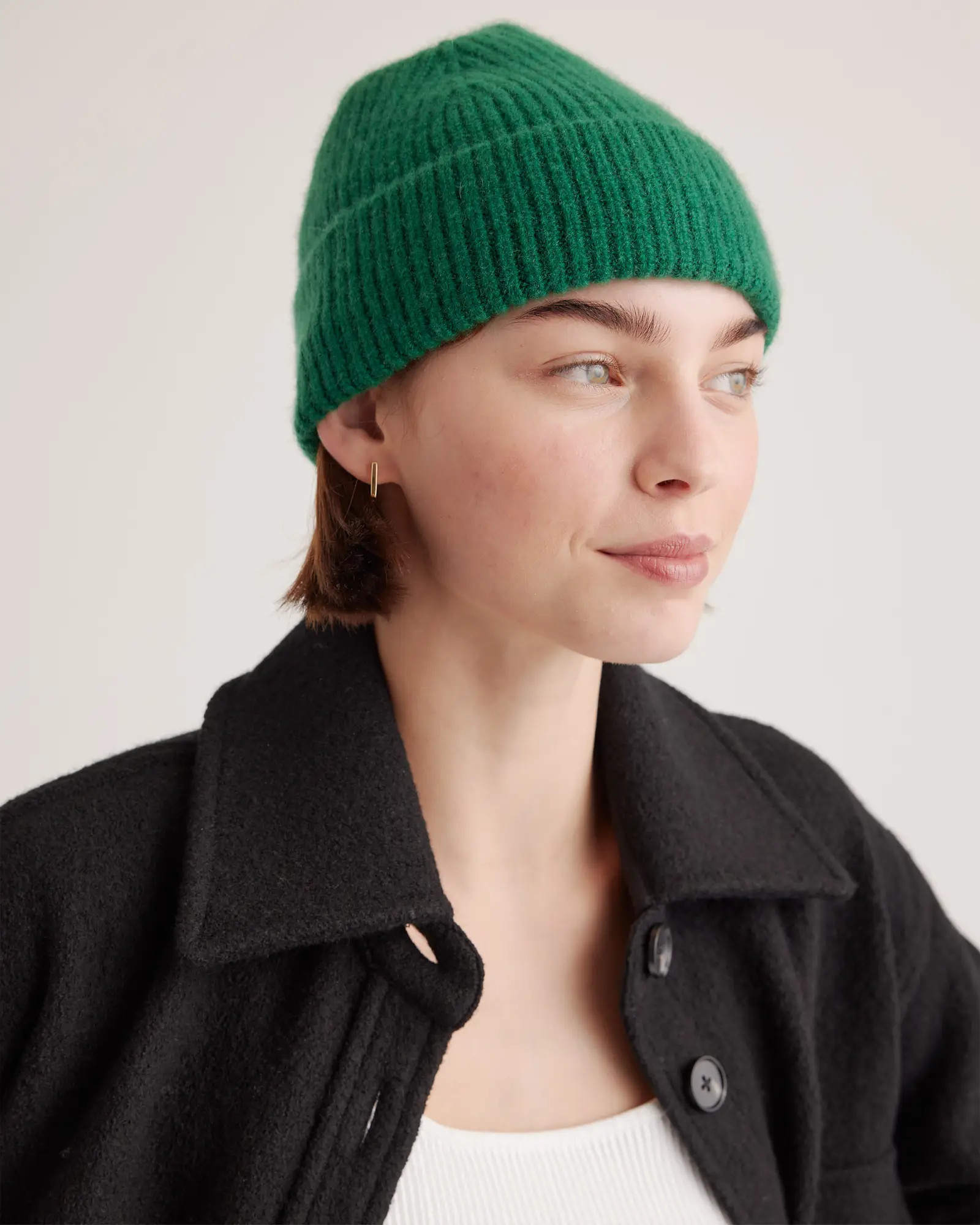 Mongolian Cashmere Ribbed Beanie | Quince