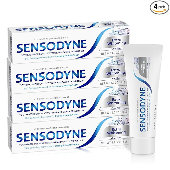 Sensodyne Extra Whitening Sensitive Teeth and Cavity Prevention Whitening Toothpaste, Amazon Excl... | Amazon (US)