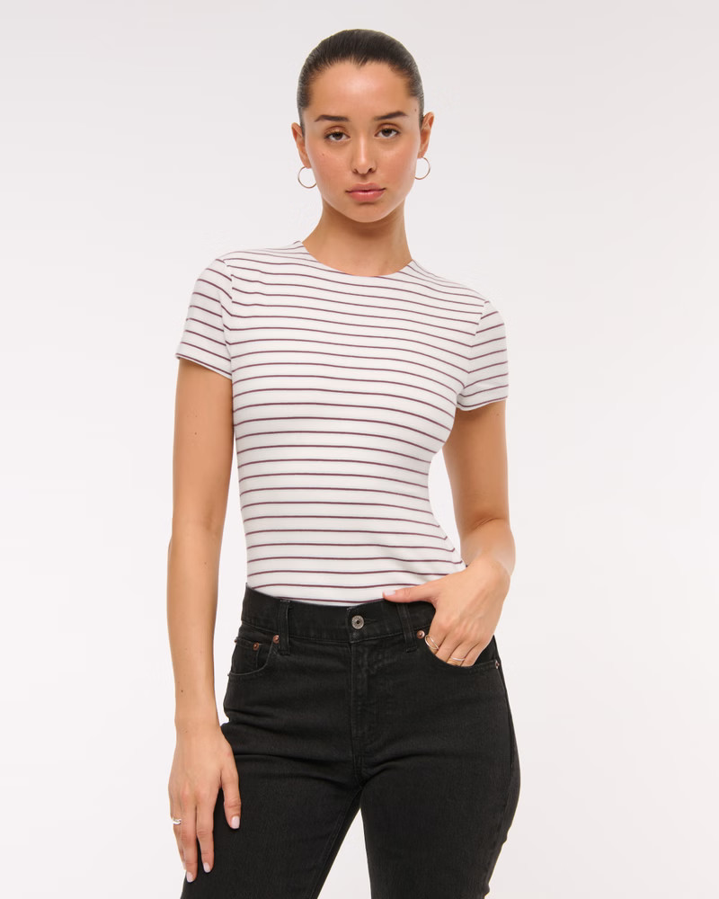 Double-Lined Baby Tee | Abercrombie & Fitch (US)