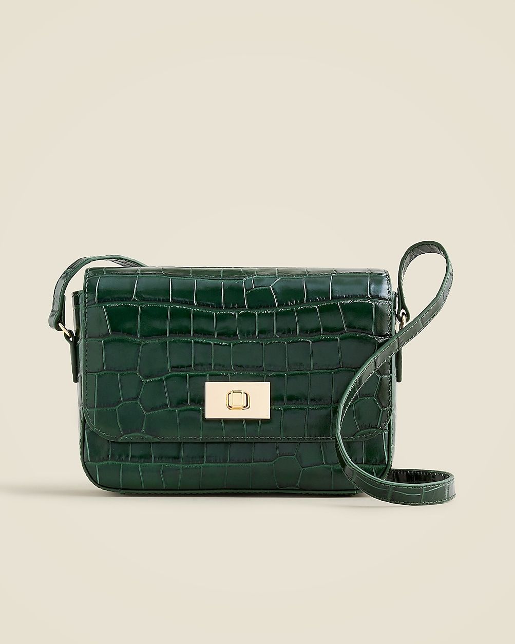 Edie crossbody bag in Italian croc-embossed leather | J. Crew US