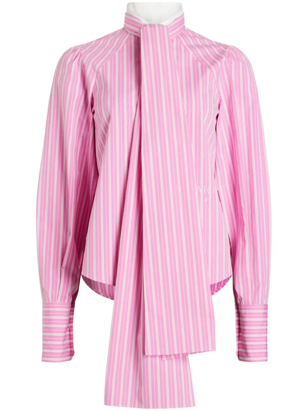 Patou Lavallière striped blouse - Pink | Farfetch Global