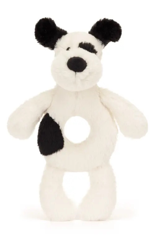Jellycat Bashful Puppy 7-Inch Ring Rattle in White Multi at Nordstrom | Nordstrom