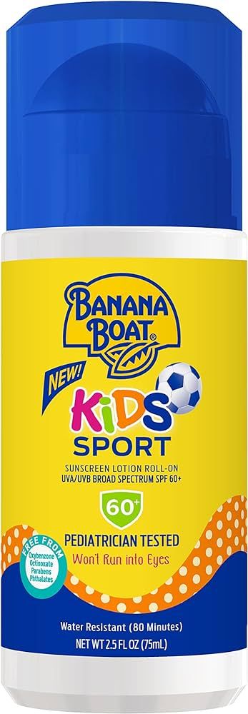 Banana Boat Kids Sport Sunscreen Roll On Lotion SPF 60, 2.5oz | Travel Size Sunscreen Roller, Kid... | Amazon (US)