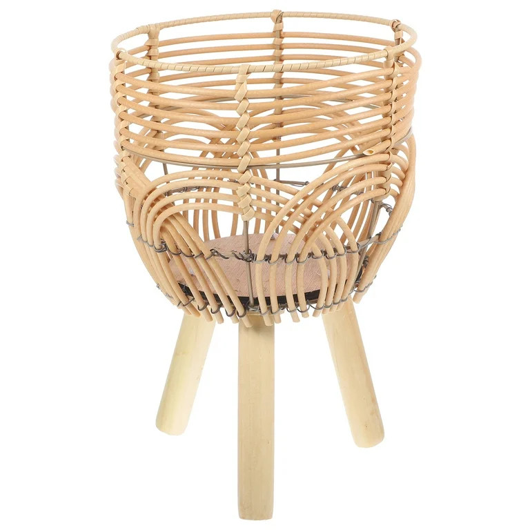 Bamboo Flower Basket Home Supplies Plant Pot on Standing Legs Reliable Green Holder Display Shelf... | Walmart (US)