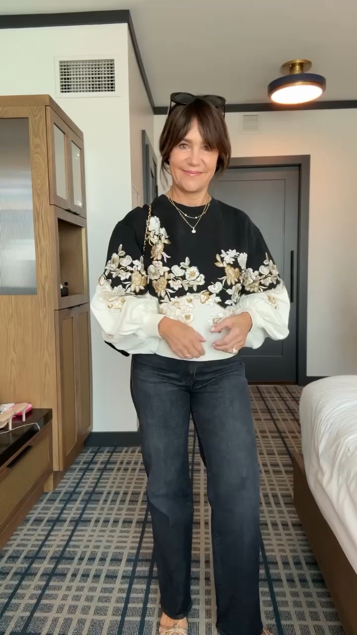 Just picked up these new jeans at @Anthropologie. I love the super dark wash, which feels perfect for fall. They’re super flattering. Comes in regular and petite sizes. Definitely give this pair a try! 

Also, how pretty is this sweater? 😍Both run true to size.

#anthropartner

#LTKootd #LTKdayinmylife #LTKSeasonal