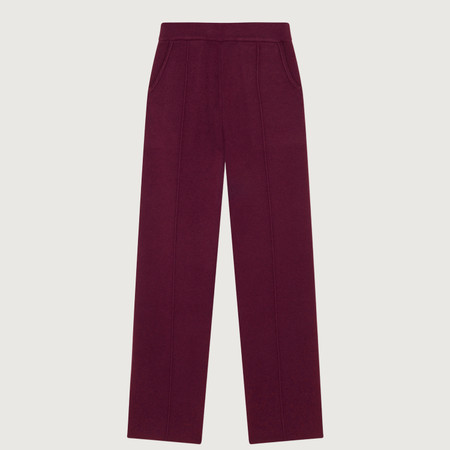 Everyday Knit Trousers - Burgundy | EllandEmm