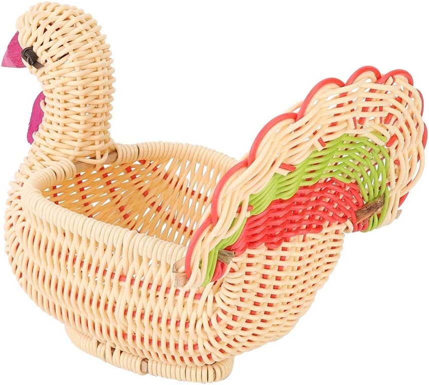 Fall Decor Rattan Storage Basket, Small Baskets For Organizing Storage Basket Mini Turkey Shape R... | Amazon (US)