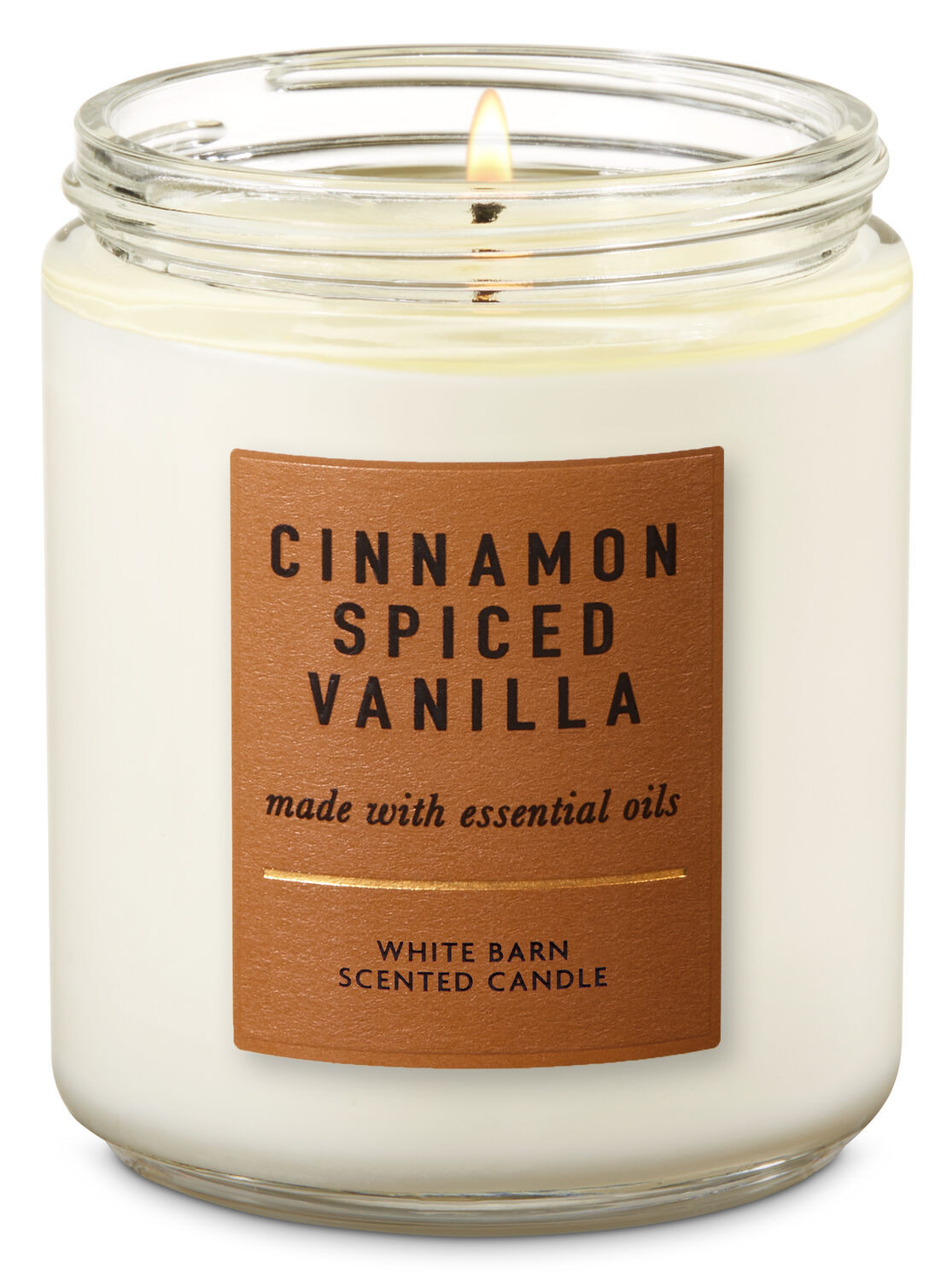 Cinnamon Spiced Vanilla Single Wick Candle | Bath & Body Works