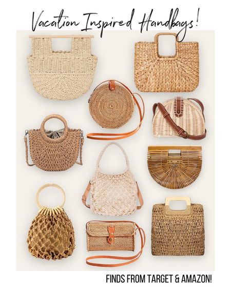 Straw, crochet, jute & bamboo handbags perfect for your next vacation!

Resort style / vacation style / beach look / amazon handbags / Target handbags


#LTKtravel #LTKitbag #LTKunder50