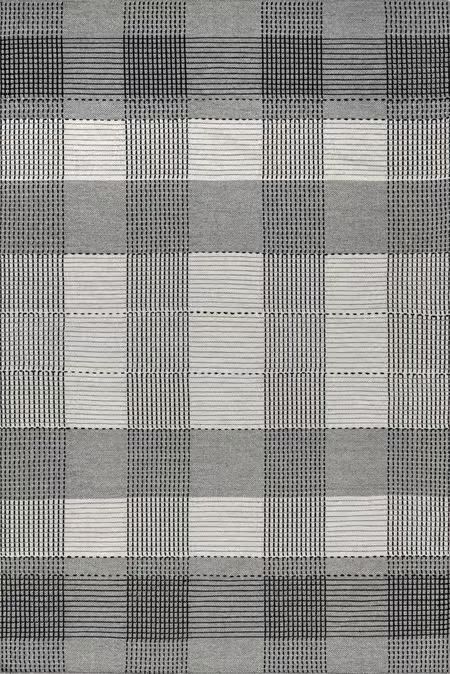 Grey Oregon Plaid Wool 9' x 12' Area Rug | Rugs USA