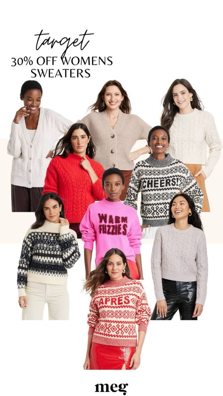 30% off target sweaters today!☺️🤍 

Target fashion. Women’s sweater. Winter sweaters. Winter fashion. Holiday sweater. Holiday outfit inspo. 





#LTKHoliday #LTKsalealert #LTKSeasonal