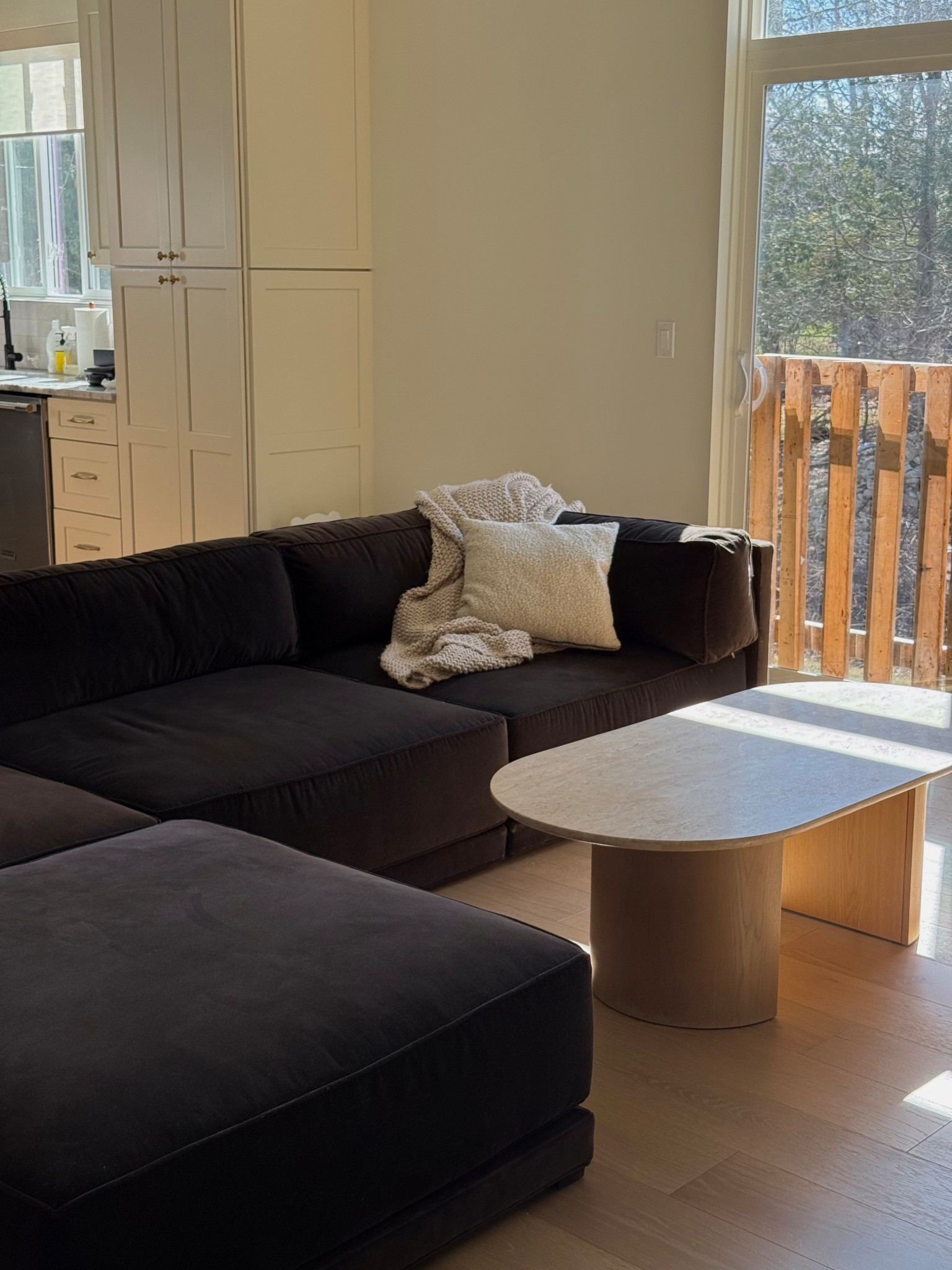 In love with our new dark brown velvet couch 🫶🏼🍫￼

#LTKHome