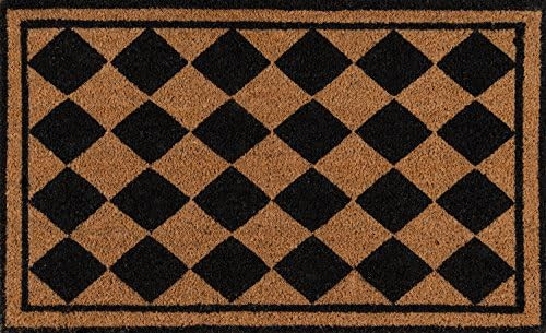 Erin Gates Park Collection Harlequin Hand Woven Natural Coir Doormat 1'6" X 2'6", Black | Amazon (CA)
