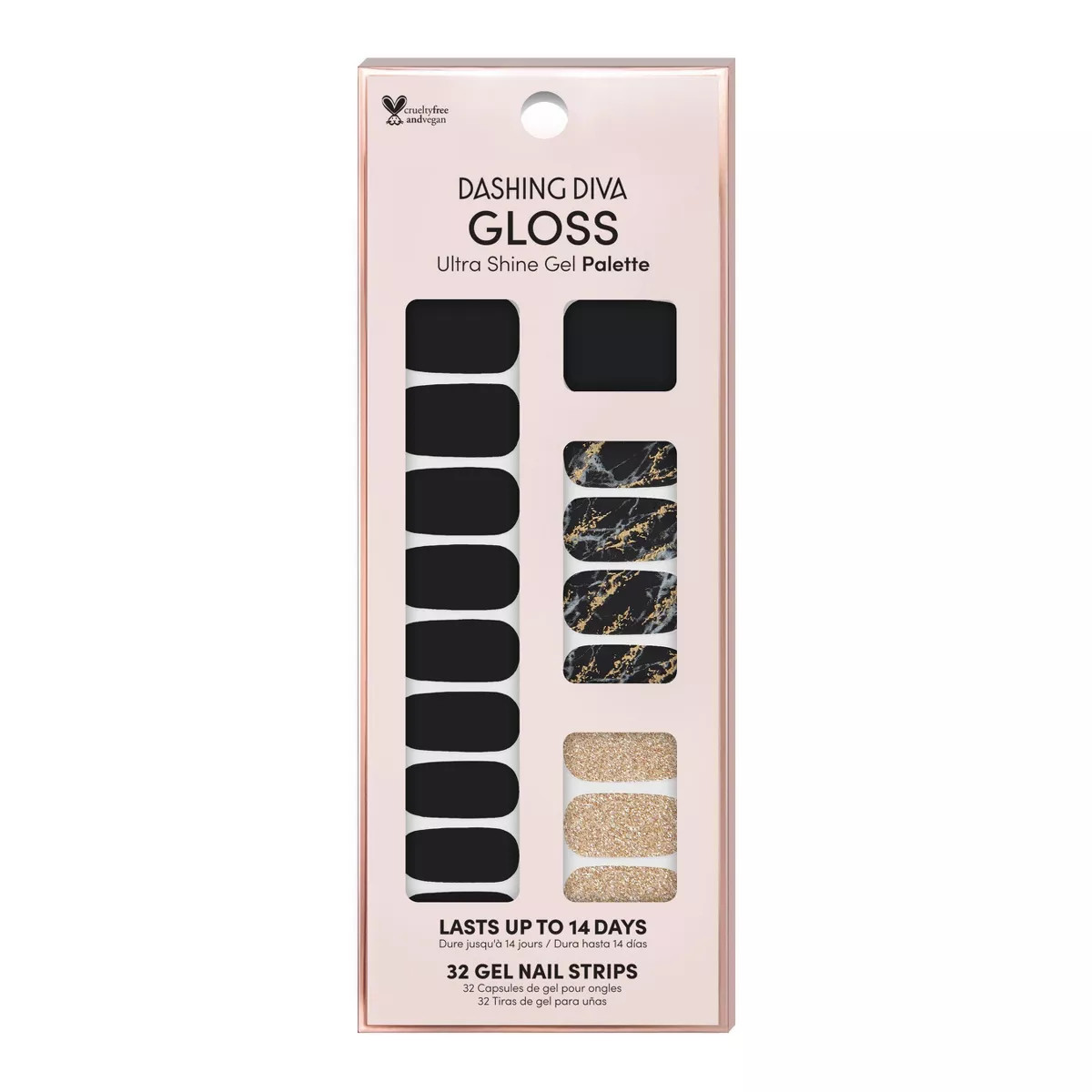 Dashing Diva Gloss Palette Nail Art - Black Obsidian - 32ct | Target