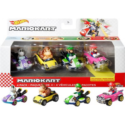 Hot Wheels Mario Kart Diecast - 4 pk | Target