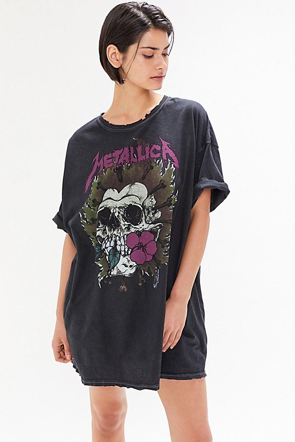 Metallica T-Shirt Dress - Black at Urban Outfitters | Urban Outfitters (US and RoW)