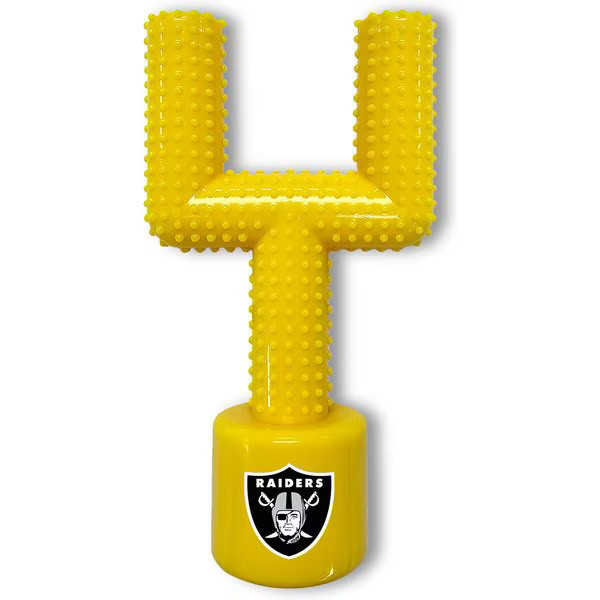PETS FIRST Las Vegas Raiders Hard Nylon Goal Post Dog Chew Toy, Yellow - Chewy.com | Chewy