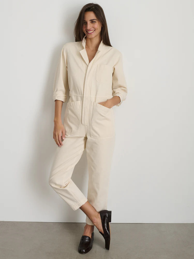 Standard Zip Jumpsuit in Herringbone | Alex Mill