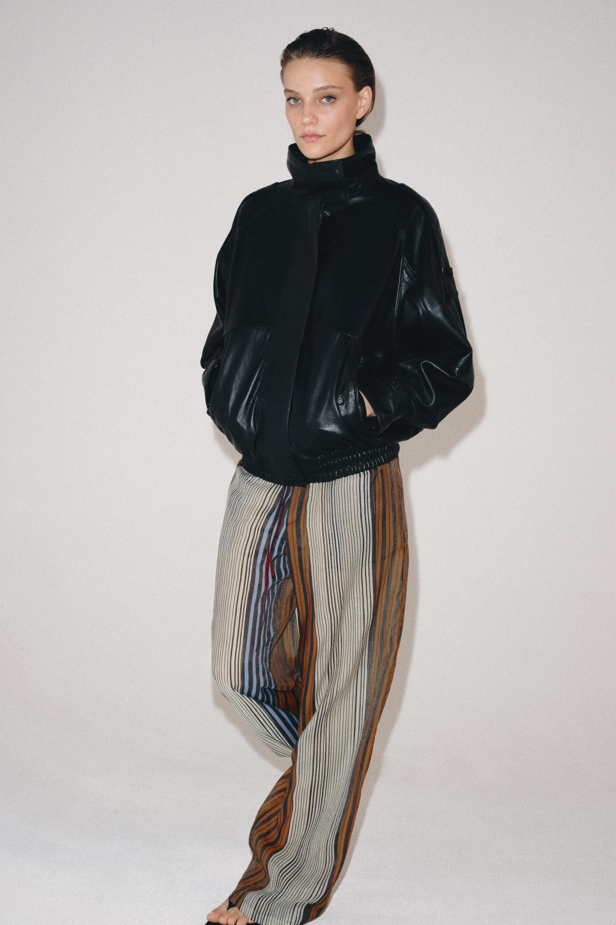 ZW COLLECTION STRIPED PYJAMA-STYLE TROUSERS | Zara UK