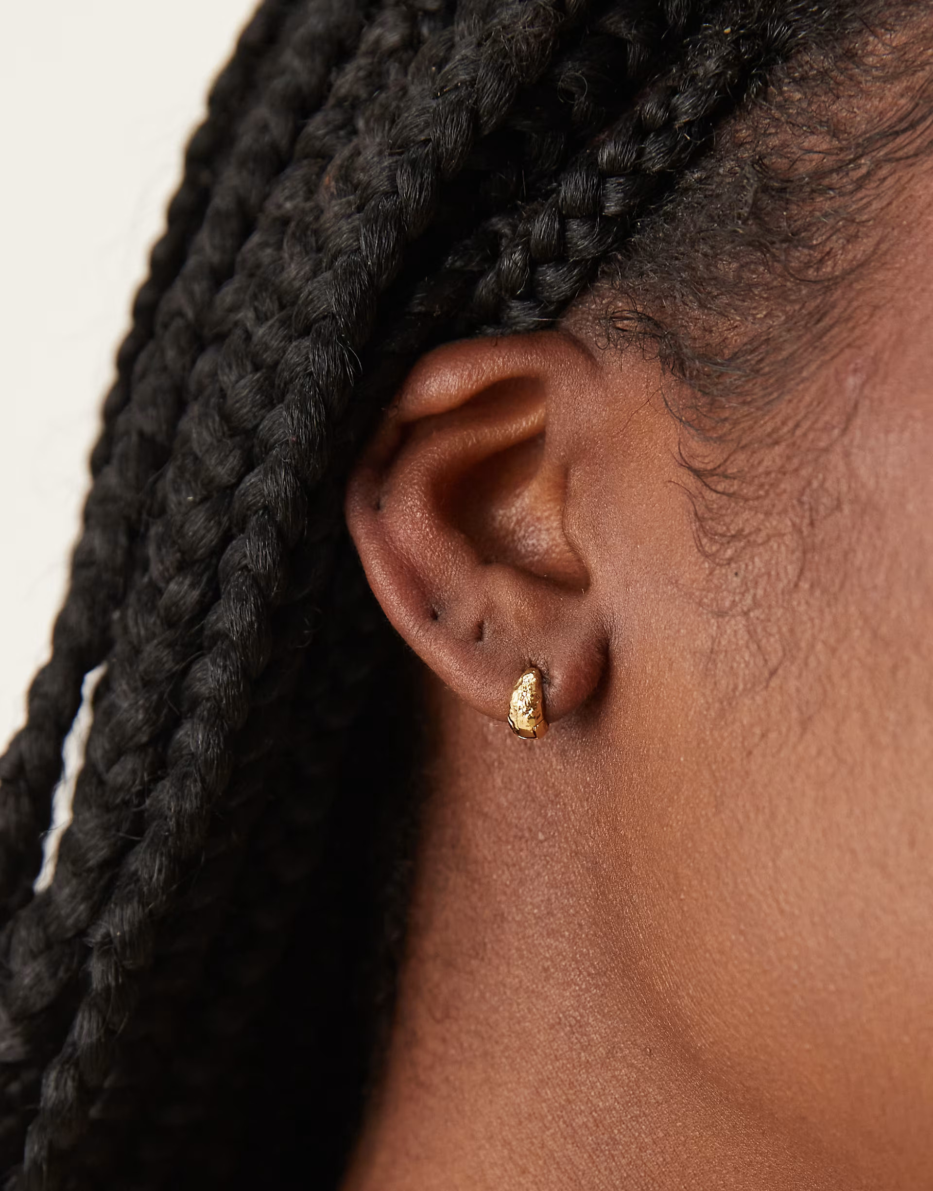 Orelia textured tapered hoop earrings in 18k gold plated | ASOS (Global)
