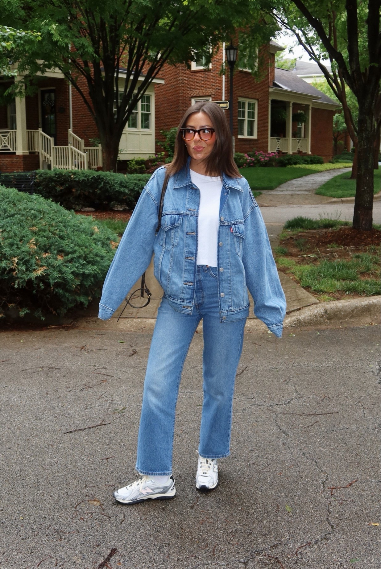 can’t resist denim on denim 🫶🏻 medium jacket, small tee, 24 jeans (tts for me)

#LTKTravel #LTKootd