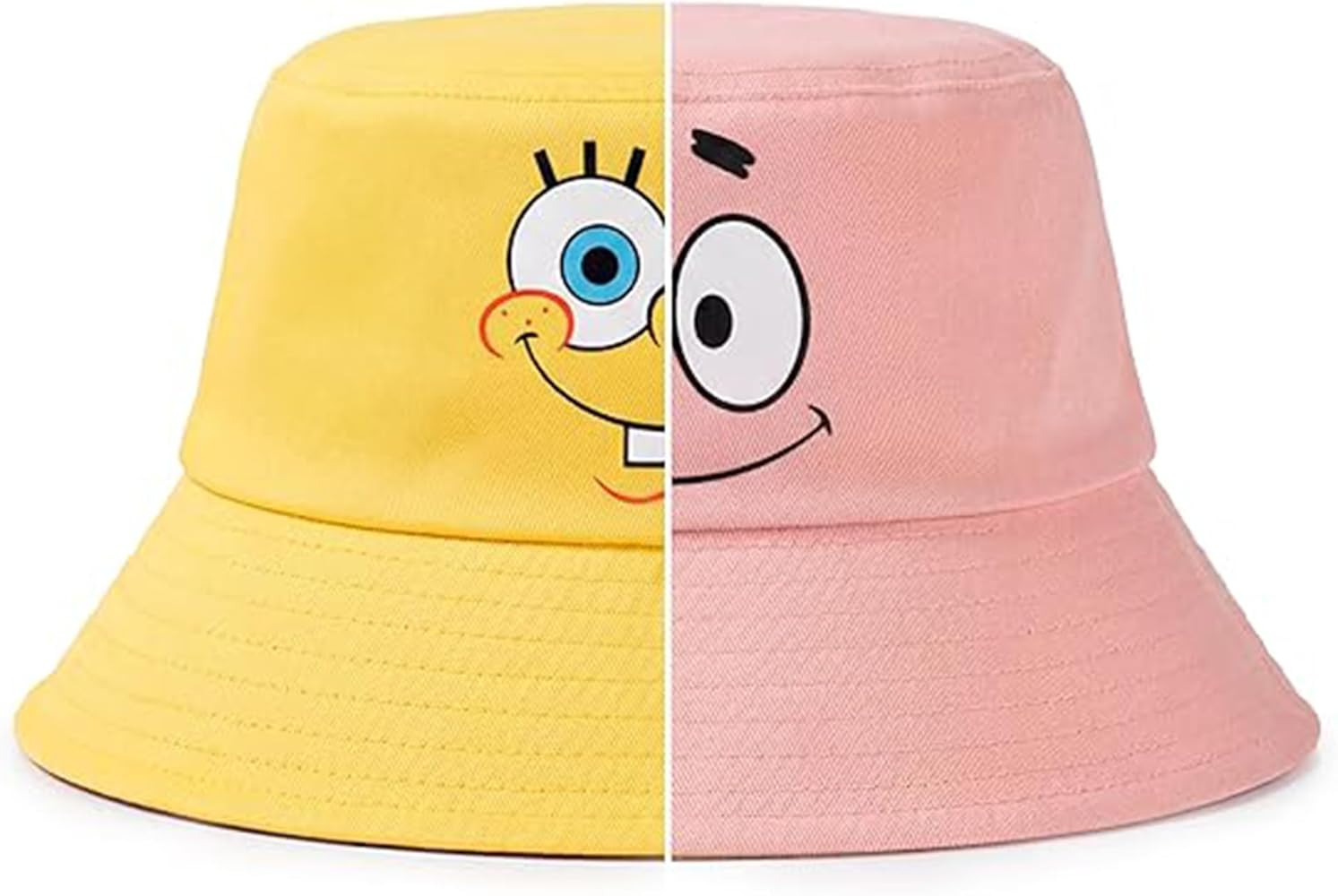 Spongebob TMNT Kids Bucket Hat, Reversible Bucket Hat for Kids Boys & Girls Ages 4\u201314, Yello... | Amazon (US)