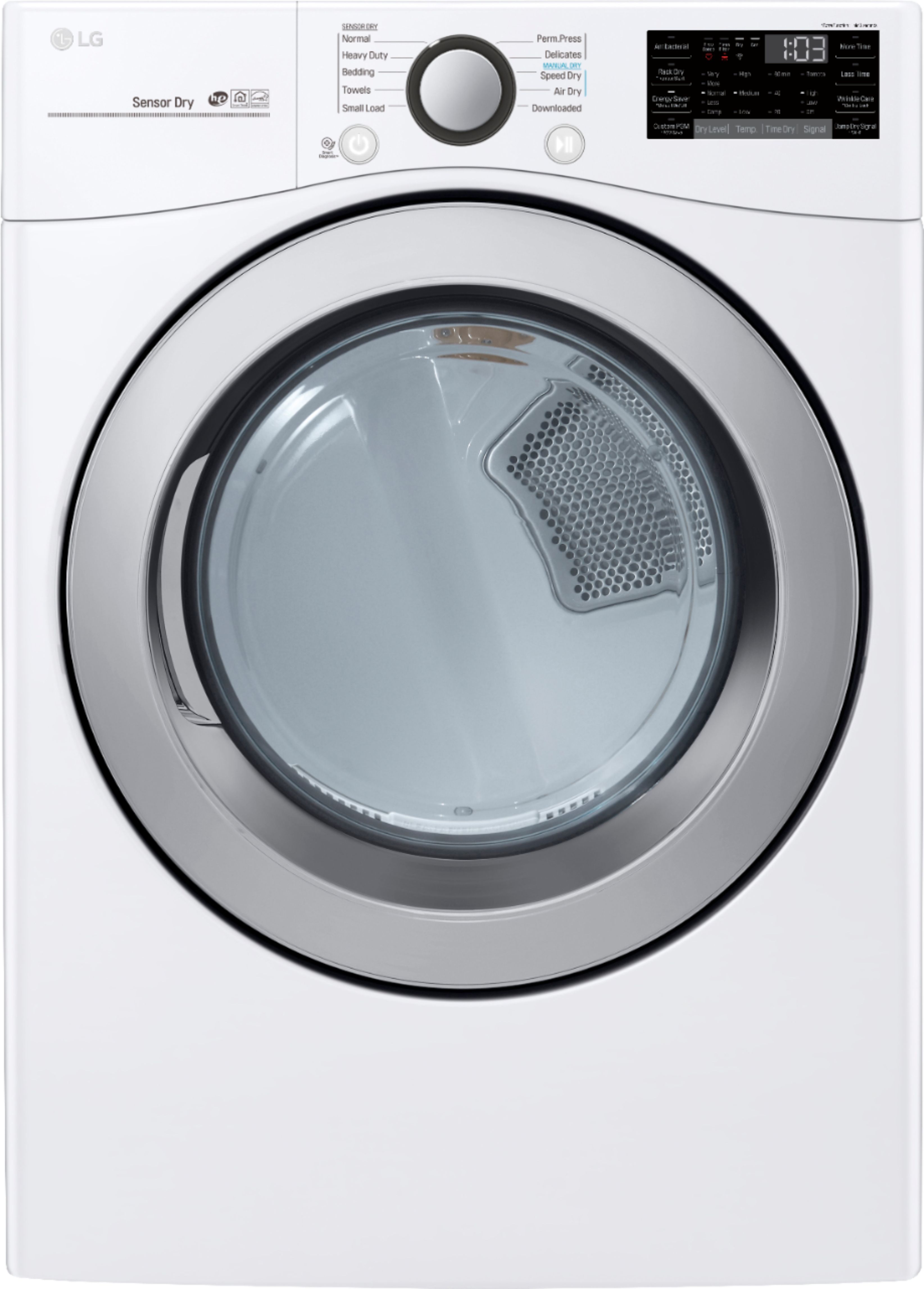 LG 7.4 Cu. Ft. Stackable Smart Electric Dryer with Sensor Dry White DLE3500W - Best Buy | Best Buy U.S.